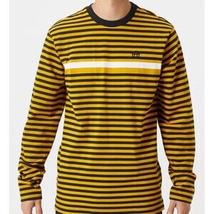 HUF Morris Long Sleeve Striped Shirt Y2K Streetwear Men’s Size Medium